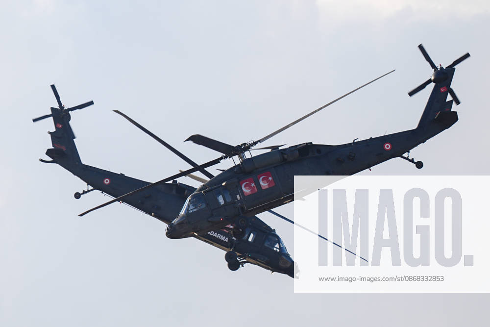 TEKNOFEST Southeast in Turkiye s Sanliurfa SANLIURFA, TURKIYE - OCTOBER 1: The Turkish Gendarmerie s Steel Wings team performs a demonstration flight during TEKNOFEST Southeast, world s largest aviation, space, and technology festival at the Sanliurfa GAP Airport for its 15th edition in Sanliurfa, Turkiye on October 01, 2026. Adem Kutucu Anadolu Sanliurfa Turkey. Editorial use only. Please get in touch for any other usage.