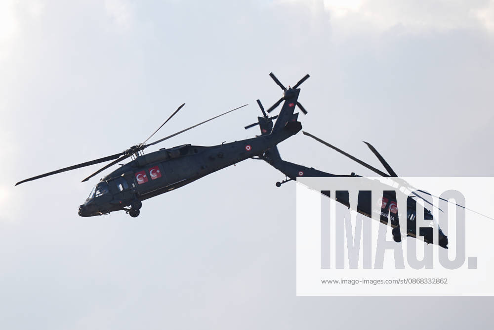 TEKNOFEST Southeast in Turkiye s Sanliurfa SANLIURFA, TURKIYE - OCTOBER 1: The Turkish Gendarmerie s Steel Wings team performs a demonstration flight during TEKNOFEST Southeast, world s largest aviation, space, and technology festival at the Sanliurfa GAP Airport for its 15th edition in Sanliurfa, Turkiye on October 01, 2026. Adem Kutucu Anadolu Sanliurfa Turkey. Editorial use only. Please get in touch for any other usage.