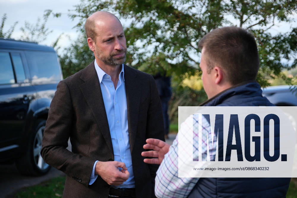 Britain s Prince William on a visit examining the role of regenerative farming in climate resilience, in Hereford Britain s Prince William meets Harry Davies, the incoming tenant of the Duchy of Cornwall s first regenerative Farm Business Tenancy, during a visit to examine the role of regenerative farming in climate resilience in Hereford, Britain, October 1, 2026., Credit:Mathieu Willcocks PA ROTA - B68 Avalon UNITED KINGDOM, Hereford