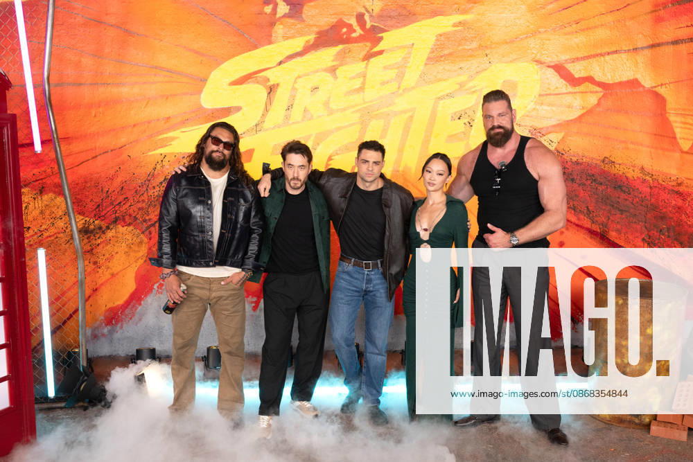 Jason Momoa, Andrew Koji, Noah Centineo, Callina Liang and Olivier Richters attends Street Fighter Photocall at Leake Street, Waterloo in London, England. UK. Thursday 1st October 2026.