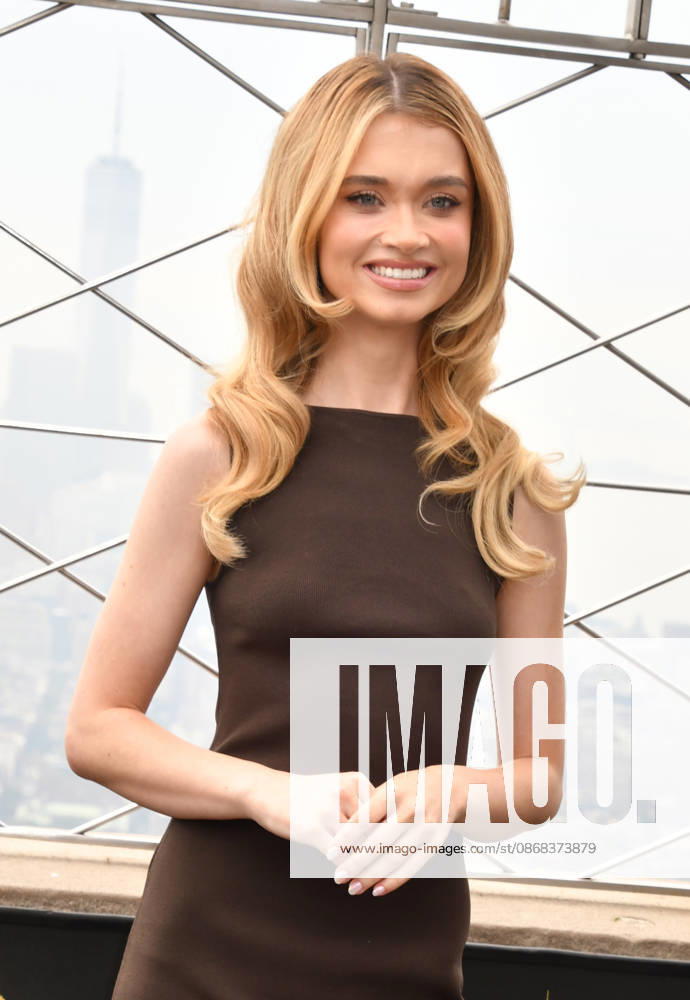 NEW YORK, NY- OCTOBER 1: Alison Thornton pictured during a visit to he Empire State Building Ahead of the Release of Mike Flannigan s Carrie on October 1, 2026 in New York City.