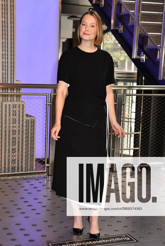 NEW YORK, NY- OCTOBER 1: Samantha Sloyan pictured during a visit to he Empire State Building Ahead of the Release of Mike Flannigan s Carrie on October 1, 2026 in New York City.