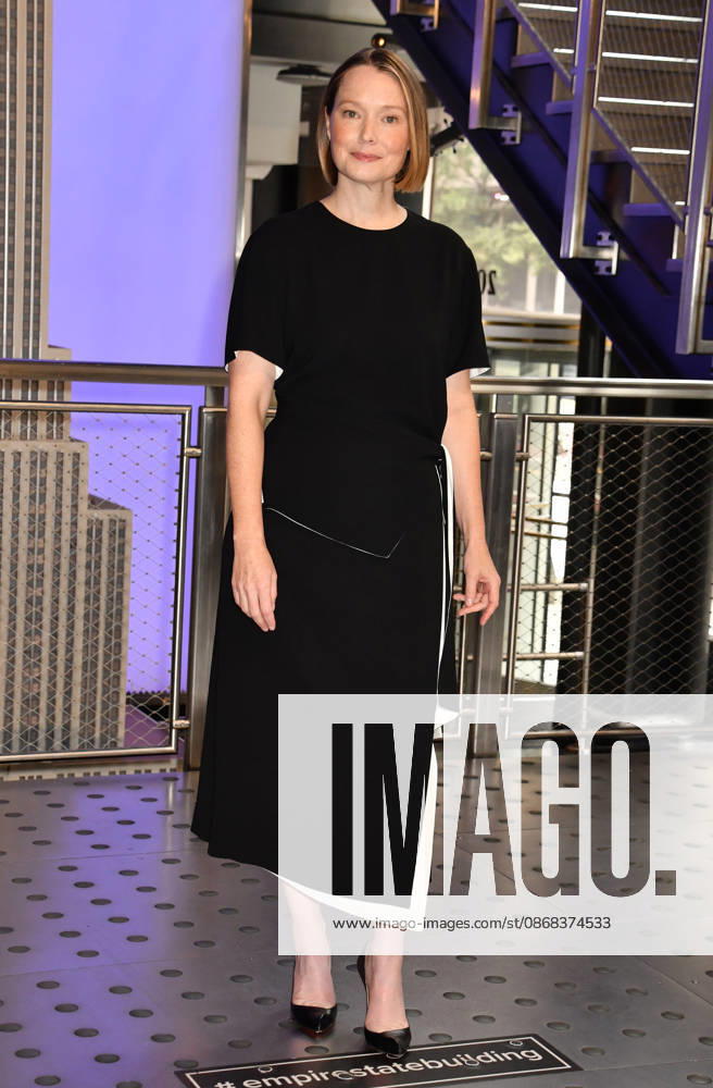 NEW YORK, NY- OCTOBER 1: Samantha Sloyan pictured during a visit to he Empire State Building Ahead of the Release of Mike Flannigan s Carrie on October 1, 2026 in New York City.