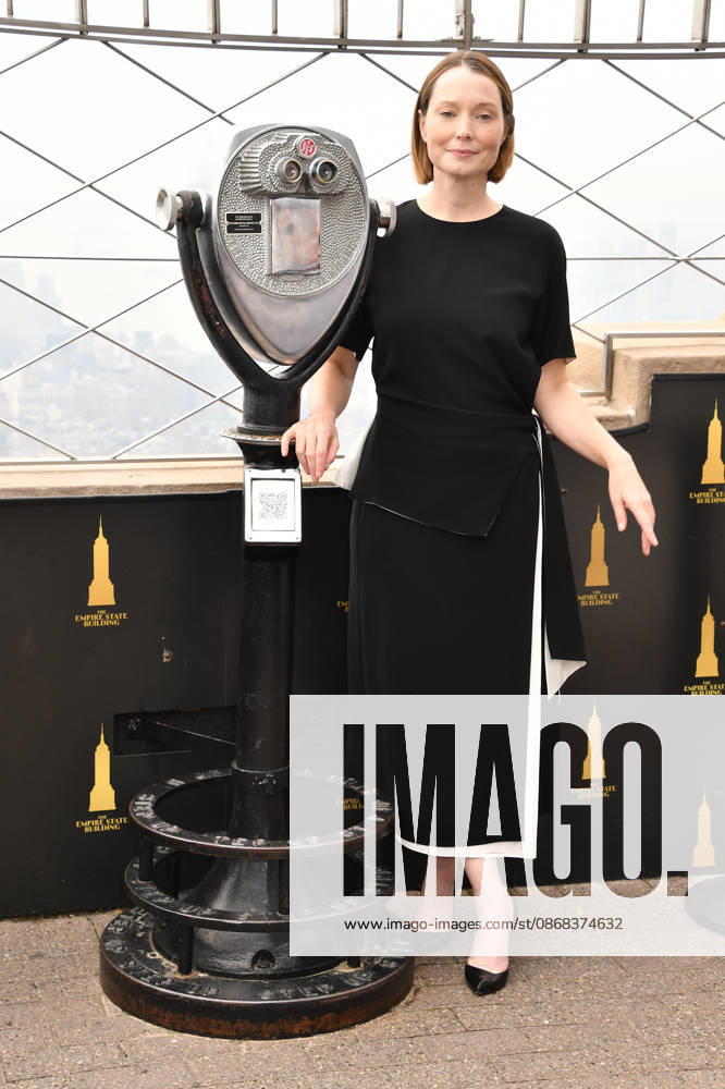 NEW YORK, NY- OCTOBER 1: Samantha Sloyan pictured during a visit to he Empire State Building Ahead of the Release of Mike Flannigan s Carrie on October 1, 2026 in New York City.