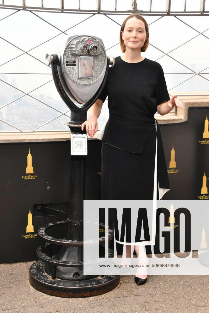 NEW YORK, NY- OCTOBER 1: Samantha Sloyan pictured during a visit to he Empire State Building Ahead of the Release of Mike Flannigan s Carrie on October 1, 2026 in New York City.