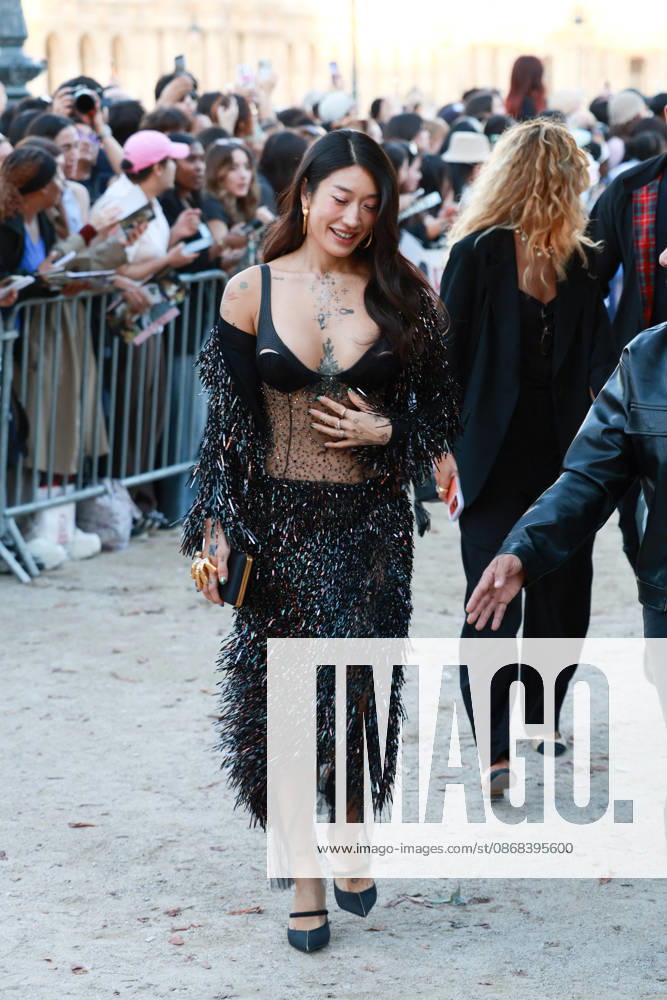 Peggy Gou at the Schiaparelli Spring Summer 2027 Women’s Ready-to-Wear Collection fashion show during Paris Fashion Week (PFW) on October 1, 2026. Florian Lavielle, Bestimage. Schiaparelli’s Spring Summer 2027 Women’s Ready-to-Wear Collection fashion show at Paris Fashion Week (PFW) on October 1, 2026, Paris, France