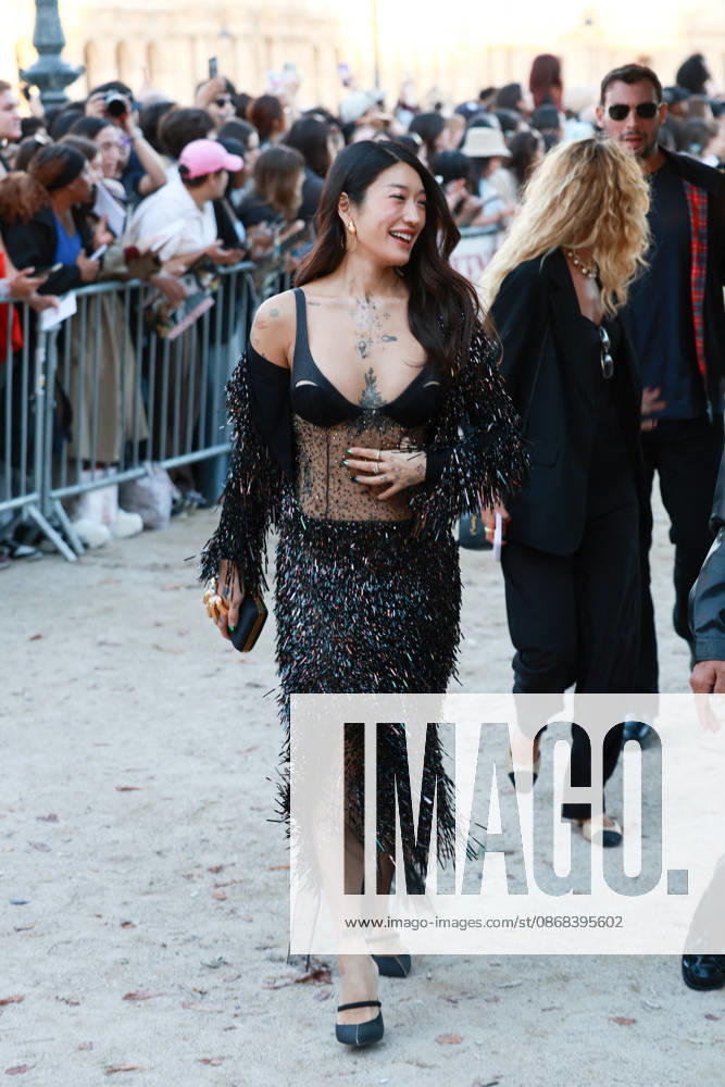 Peggy Gou at the Schiaparelli Spring Summer 2027 Women’s Ready-to-Wear Collection fashion show during Paris Fashion Week (PFW) on October 1, 2026. Florian Lavielle, Bestimage. Schiaparelli’s Spring Summer 2027 Women’s Ready-to-Wear Collection fashion show at Paris Fashion Week (PFW) on October 1, 2026, Paris, France