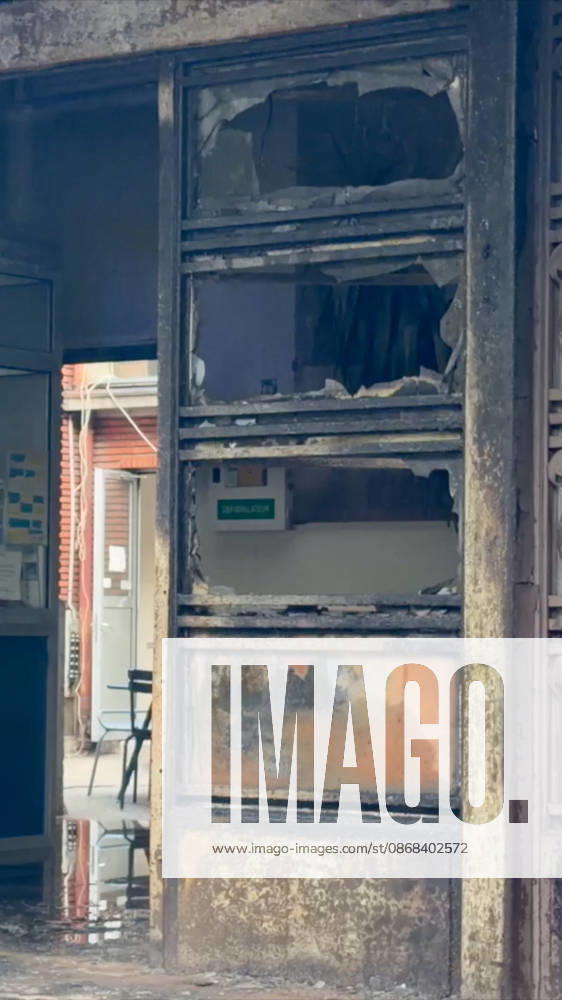 School Facade Burned During Student Blockade - Paris Videograbs - Firefighters work at the scene following an early morning blaze that damaged the facade of Gaston-Bachelard High School in the 13th arrondissement. The incident occurred as nationwide student blockades forced the closure of more than 400 high schools amid mounting political and security tensions. Paris, France, October 2, 2026. Photo by CLPRESS ABACAPRESS.COM Paris Ile-de-France France