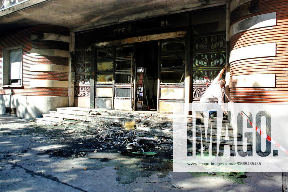 Student Protest - School Buildings Facades Set on Fire The façade of the Gaston-Bachelard high school in the 13th arrondissement damaged after the incident occurred as national student blockades forced the closure of more than 400 high schools amid rising political and security tensions. Paris, France, October 2, 2026 Photo Ait Adjedjou Karim ABACAPRESS.COM. Paris France
