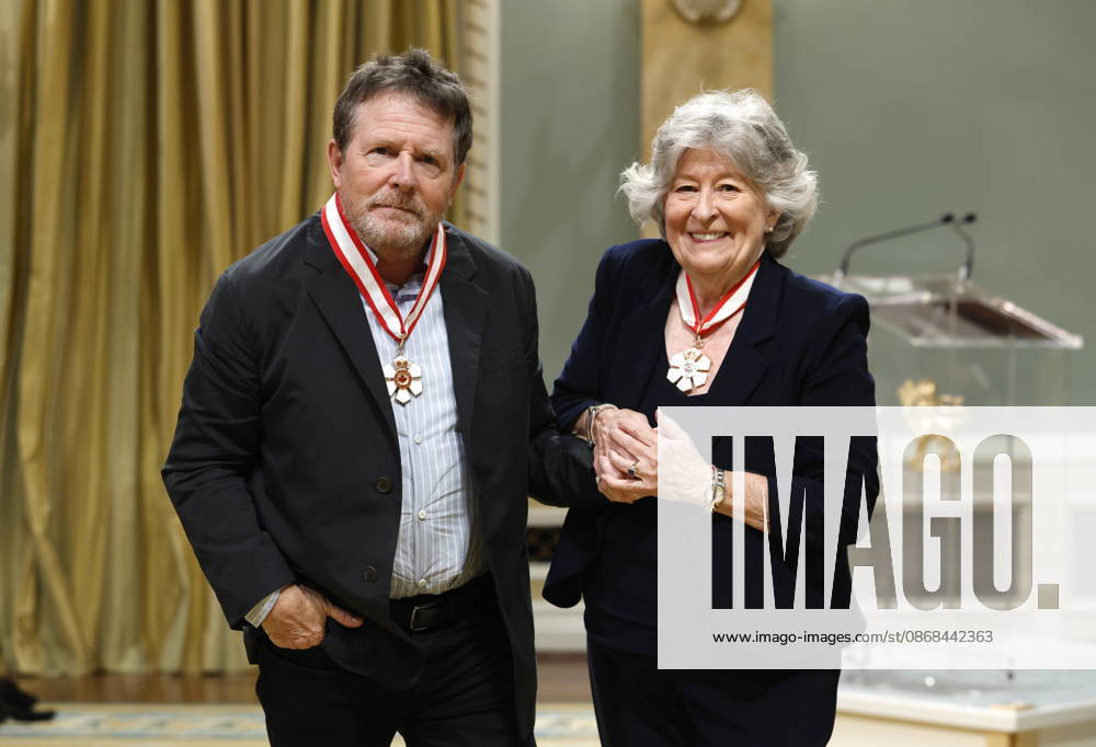 Actor Michael J. Fox is invested as a companion of the Order of Canada by Governor General Louise Arbour during a ceremony at Rideau Hall in Ottawa on Sunday, Oct. 2, 2026. Ottawa CANADA - ZUMAc35_ 20261002_zaf_c35_047
