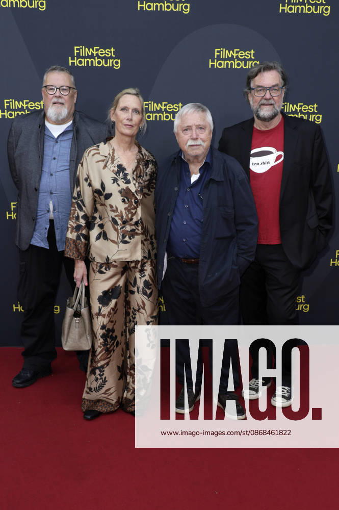 Dirk Kämper, Pamela Biermann, Wolf Biermann und Jens Meurer bei der Premiere des Dokumentarfilms Biermann auf dem 34. Filmfest Hamburg 2026 im Cinemaxx Dammtor. Hamburg
