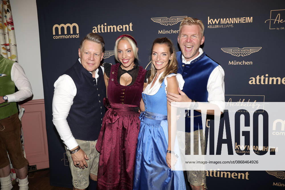 Axel Kahn, Sarah Kahn, Deborah Müller und Oliver Hill beim 2. Fine Time Business Club Oktoberfest 2026 im Käfer-Stammhaus. München