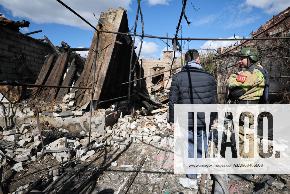 RUSSIA, DONETSK - OCTOBER 3, 2026: A house suffers damage from a drone strike on Donetsk s Kiyevsky District. Dmitry Yagodkin TASS 98712009