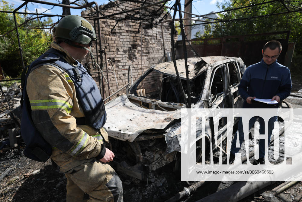 RUSSIA, DONETSK - OCTOBER 3, 2026: A house suffers damage from a drone strike on Donetsk s Kiyevsky District. Dmitry Yagodkin TASS 98712017