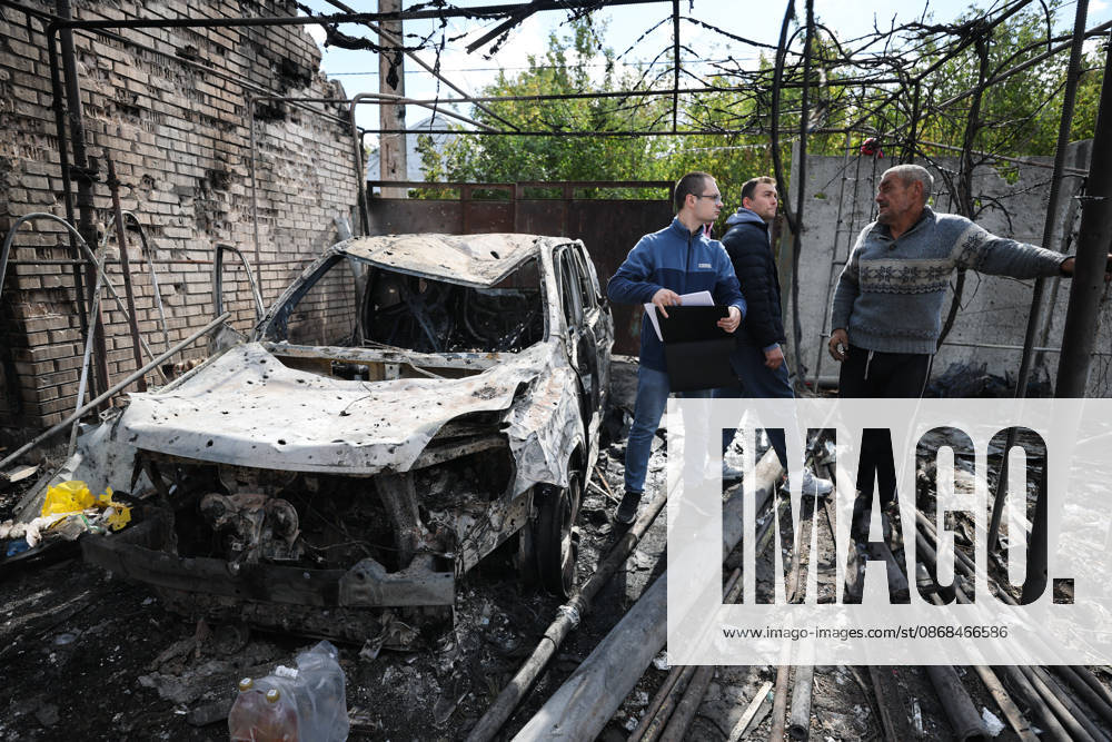 RUSSIA, DONETSK - OCTOBER 3, 2026: A house suffers damage from a drone strike on Donetsk s Kiyevsky District. Dmitry Yagodkin TASS 98712018