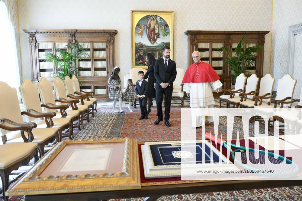 ITALY - PRIVATE AUDIENCE - VATICAN-2026 10 3 Italy, Rome, Vatican, 2026 10 3 Pope Leo XIV receives in a private audience S.E. il Signor Jakov Milatovic, President of Montenegro at The Vatican . - NO BOOKS