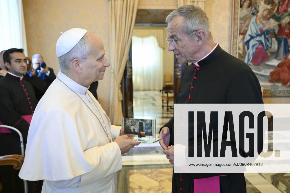 ITALY - PRIVATE AUDIENCE - VATICAN-2026 10 3 Italy, Rome, Vatican, 2026 10 3 Pope Leo XIV receives Community of the Pontifical Teutonic College of Santa Maria in Campo Santo, on the 150th anniversary of its founding in a private audience at The Vatican . - NO BOOKS
