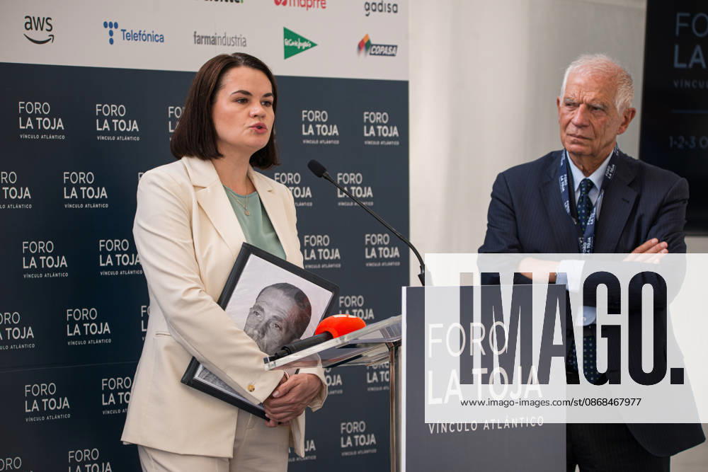 Day Three of the La Toja Vínculo Atlántico Forum I D The leader of the democratic opposition in Belarus, Svetlana Tikhanovskaya, and the former High Representative of the European Union for Foreign Affairs and Security Policy, Josep Borrell, during the La Toja Atlantic Link Forum on October 3, 2026, in O Grove, Pontevedra, Galicia, Spain. The La Toja Vínculo Atlántico Forum is a renowned annual forum for debate and reflection focused on the defense of liberal democracy, the Atlantic partnership, and international cooperation. Founded in 2019 on the initiative of Josep Piqué, Amancio López Seijas, and the Hotusa Group, it brings together prominent political and business leaders, academics, and representatives of civil society on the island