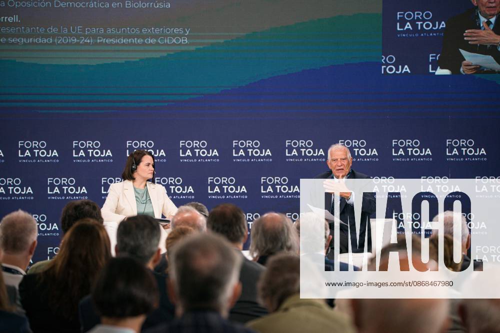 Day Three of the La Toja Vínculo Atlántico Forum I D The leader of the democratic opposition in Belarus, Svetlana Tikhanovskaya, and the former High Representative of the European Union for Foreign Affairs and Security Policy, Josep Borrell, during the La Toja Atlantic Link Forum on October 3, 2026, in O Grove, Pontevedra, Galicia, Spain. The La Toja Vínculo Atlántico Forum is a renowned annual forum for debate and reflection focused on the defense of liberal democracy, the Atlantic partnership, and international cooperation. Founded in 2019 on the initiative of Josep Piqué, Amancio López Seijas, and the Hotusa Group, it brings together prominent political and business leaders, academics, and representatives of civil society on the island
