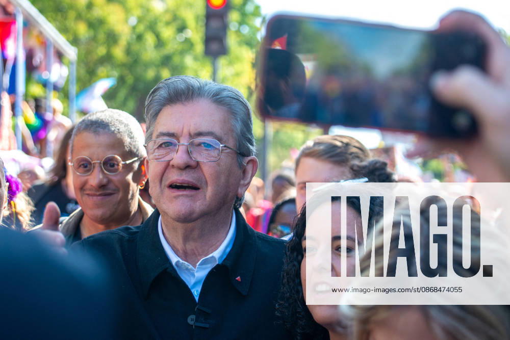 Politics At Paris Pride March - France Jean-Luc Melenchon attends the Pride Parade to defend the rights of LGBTQ+ individuals, marching from Place d Italie to Bastille in Paris, France on October 3, 2026. Photo by Denis Prezat ABACAPRESS.COM Paris France