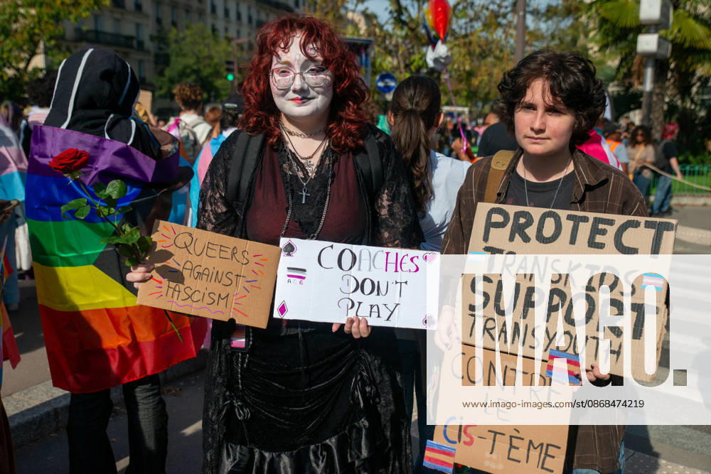 Thousands March During Pride Parade - Paris Thousands of people march from Place d Italie to Bastille during the Pride Parade to defend the rights of LGBTQ+ individuals in Paris, France on October 3, 2026. Photo by Denis Prezat ABACAPRESS.COM Paris France