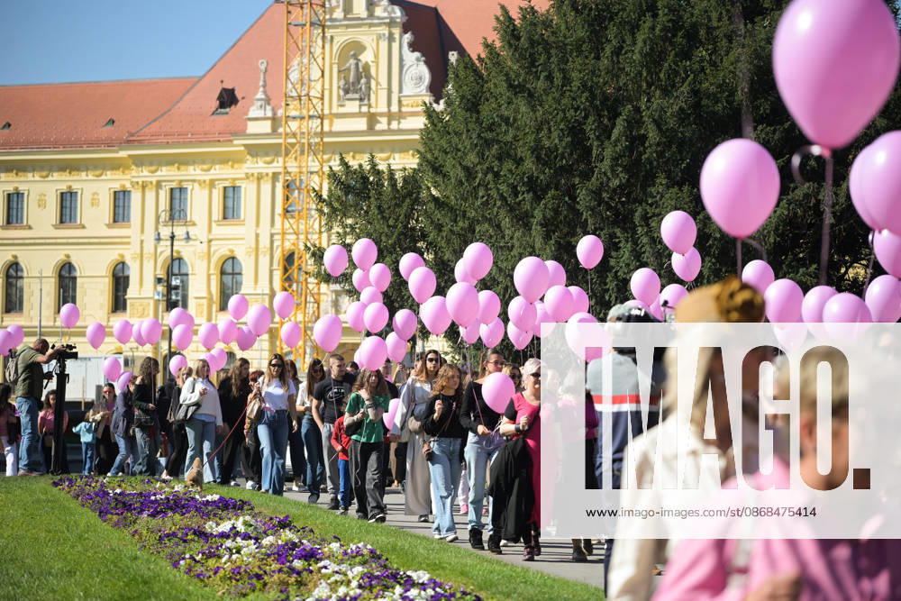 27th Pink Ribbon Day The Europa Donna Croatia association organized the 27th Pink Ribbon Day, dedicated to raising awareness about breast cancer, in Zagreb, Croatia, on October 03, 2026. LucijaxOcko PIXSELL