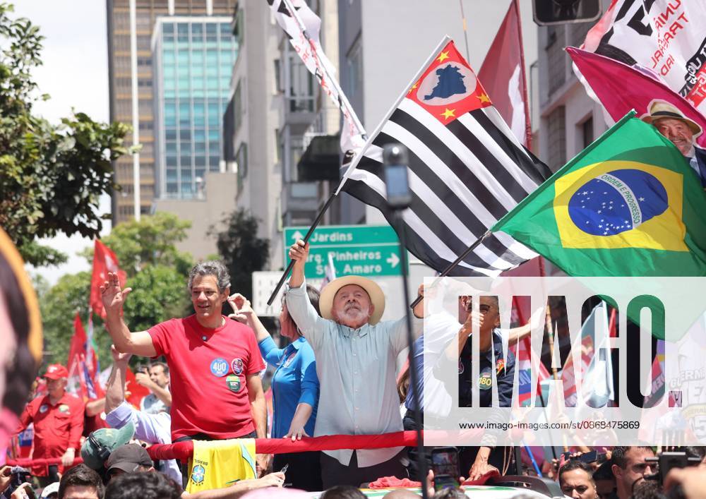 Lula takes a walk along Paulista Avenue and continues along Augusta Street. Sao Paulo (SP), October 3, 2026 2026 Elections Lula President and candidate for re-election Luiz Inacio Lula da Silva (PT) participates in a walk on Paulista Avenue, in Sao Paulo, in the last campaign event before the first round of elections. The mobilization continues along Augusta Street towards Roosevelt Square. Lula is accompanied by allies, including Fernando Haddad, Geraldo Alckmin, Marina Silva, and Simone Tebet.(Foto: Leco Viana Thenews2 imago images) Lula takes a walk along Paulista Avenue and continues along Augusta Street.