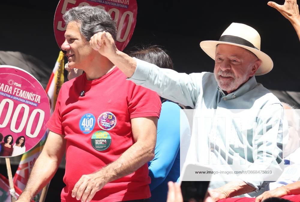 Lula takes a walk along Paulista Avenue and continues along Augusta Street. Sao Paulo (SP), October 3, 2026 2026 Elections Lula President and candidate for re-election Luiz Inacio Lula da Silva (PT) participates in a walk on Paulista Avenue, in Sao Paulo, in the last campaign event before the first round of elections. The mobilization continues along Augusta Street towards Roosevelt Square. Lula is accompanied by allies, including Fernando Haddad, Geraldo Alckmin, Marina Silva, and Simone Tebet.(Foto: Leco Viana Thenews2 imago images) Lula takes a walk along Paulista Avenue and continues along Augusta Street.