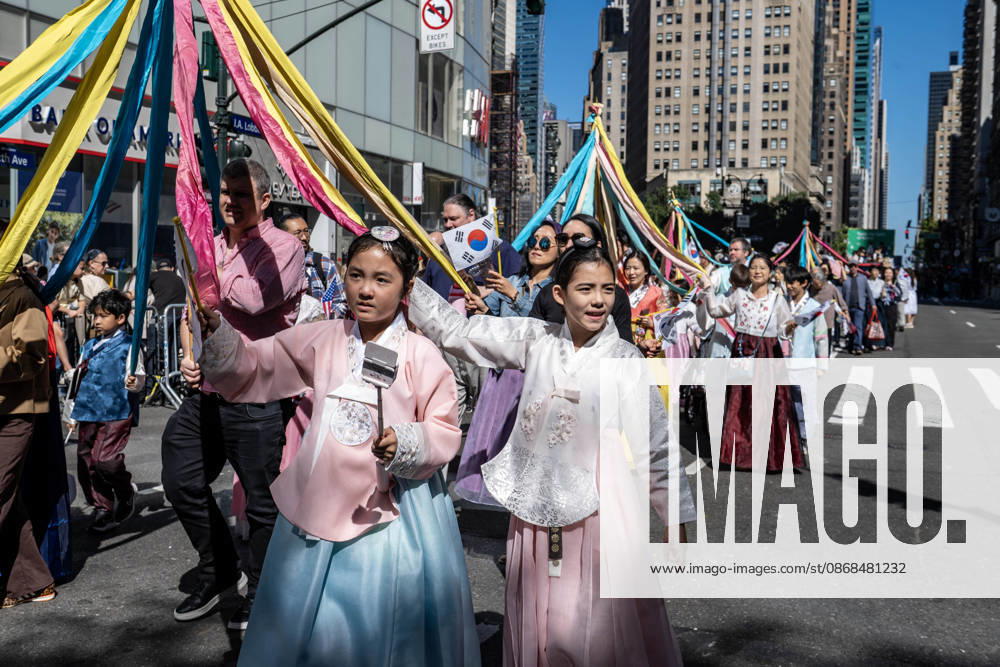 Participants at the 2026 NYC Korean Parade march down Sixth Avenue in Manhattan. New York USA - ZUMAh214 20261003_znp_h214_023