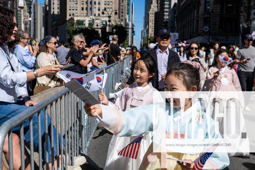 Participants at the 2026 NYC Korean Parade march down Sixth Avenue in Manhattan. New York USA - ZUMAh214 20261003_znp_h214_026