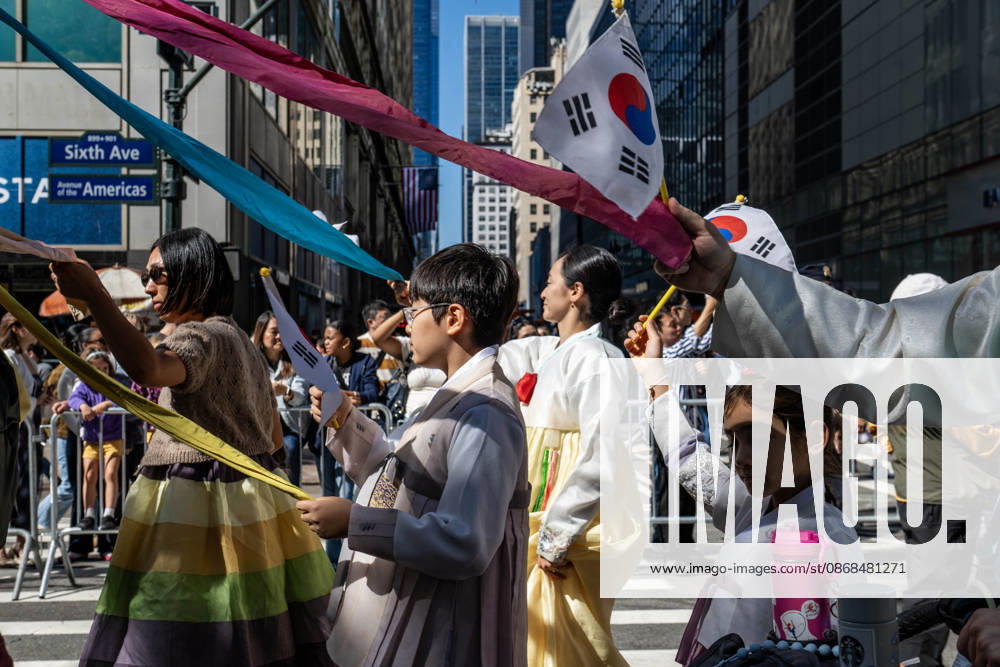 Participants at the 2026 NYC Korean Parade march down Sixth Avenue in Manhattan. New York USA - ZUMAh214 20261003_znp_h214_032