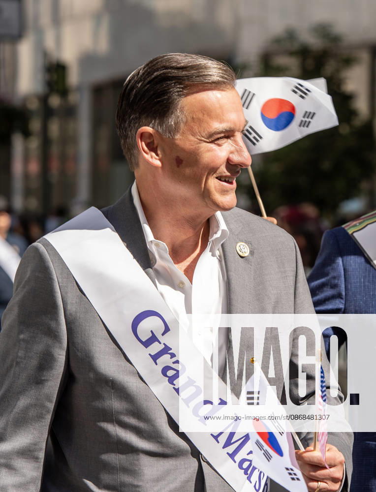US congressman TOM SUOZZI marching in the 2026 NYC Korean parade. New York USA - ZUMAh214 20261003_znp_h214_038