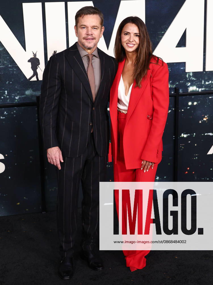 World Premiere Of Netflix s Animals WESTWOOD, LOS ANGELES, CALIFORNIA, USA - OCTOBER 01: Matt Damon and wife Luciana Barroso arrive at the World Premiere Of Netflix s Animals held at Westwood Village Theater on October 1, 2026 in Westwood, Los Angeles, California, United States. (Photo by Xavier Collin Image Press Agency)