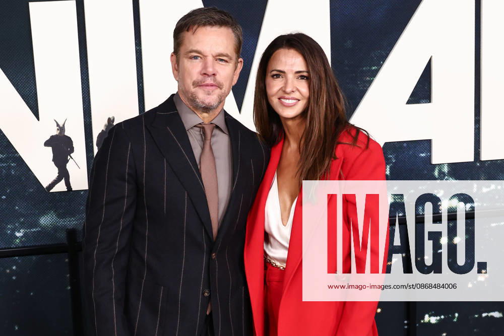 World Premiere Of Netflix s Animals WESTWOOD, LOS ANGELES, CALIFORNIA, USA - OCTOBER 01: Matt Damon and wife Luciana Barroso arrive at the World Premiere Of Netflix s Animals held at Westwood Village Theater on October 1, 2026 in Westwood, Los Angeles, California, United States. (Photo by Xavier Collin Image Press Agency)
