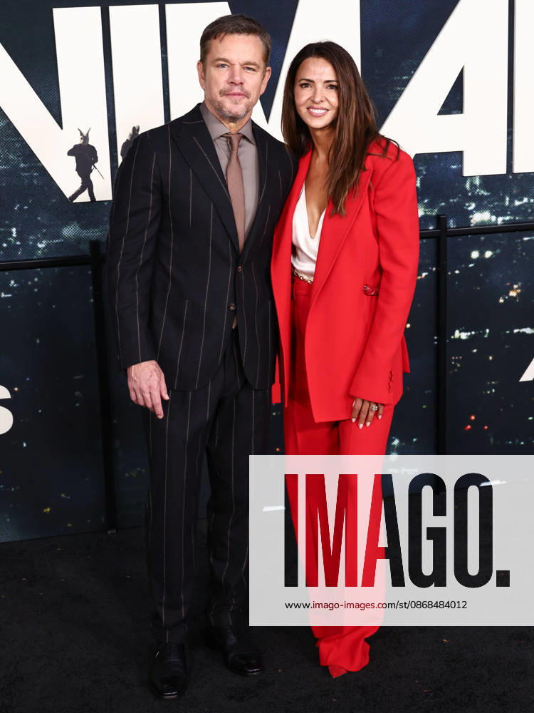 World Premiere Of Netflix s Animals WESTWOOD, LOS ANGELES, CALIFORNIA, USA - OCTOBER 01: Matt Damon and wife Luciana Barroso arrive at the World Premiere Of Netflix s Animals held at Westwood Village Theater on October 1, 2026 in Westwood, Los Angeles, California, United States. (Photo by Xavier Collin Image Press Agency)