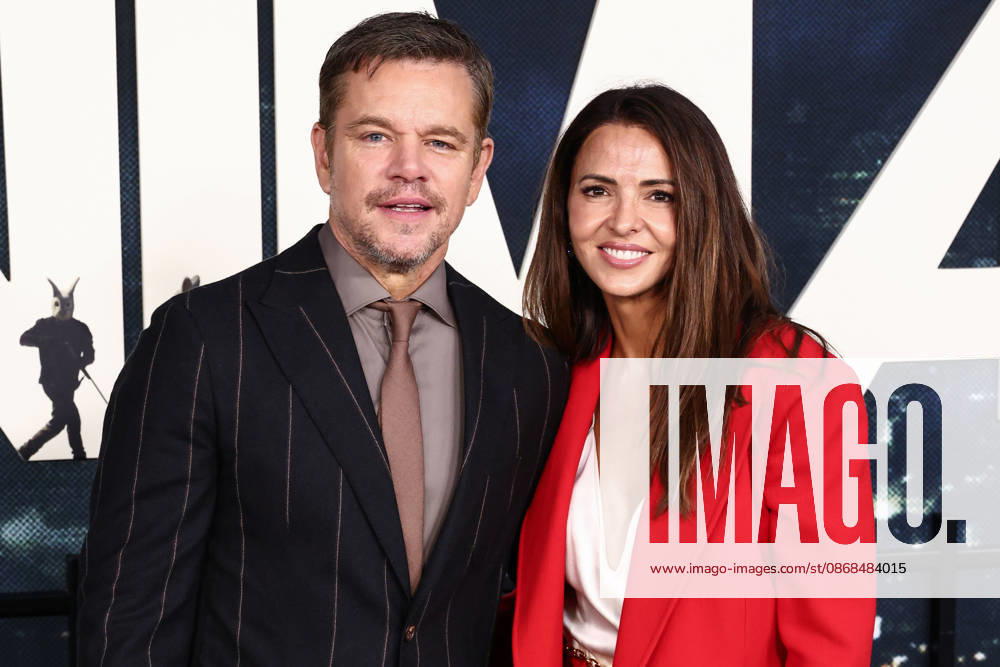 World Premiere Of Netflix s Animals WESTWOOD, LOS ANGELES, CALIFORNIA, USA - OCTOBER 01: Matt Damon and wife Luciana Barroso arrive at the World Premiere Of Netflix s Animals held at Westwood Village Theater on October 1, 2026 in Westwood, Los Angeles, California, United States. (Photo by Xavier Collin Image Press Agency)