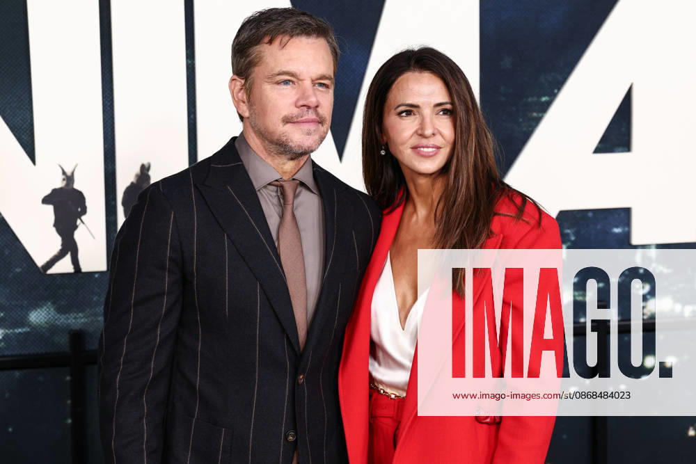World Premiere Of Netflix s Animals WESTWOOD, LOS ANGELES, CALIFORNIA, USA - OCTOBER 01: Matt Damon and wife Luciana Barroso arrive at the World Premiere Of Netflix s Animals held at Westwood Village Theater on October 1, 2026 in Westwood, Los Angeles, California, United States. (Photo by Xavier Collin Image Press Agency)