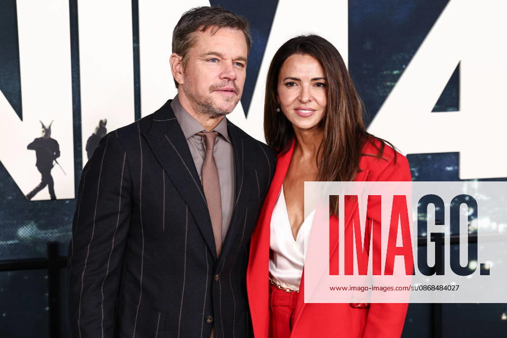 World Premiere Of Netflix s Animals WESTWOOD, LOS ANGELES, CALIFORNIA, USA - OCTOBER 01: Matt Damon and wife Luciana Barroso arrive at the World Premiere Of Netflix s Animals held at Westwood Village Theater on October 1, 2026 in Westwood, Los Angeles, California, United States. (Photo by Xavier Collin Image Press Agency)