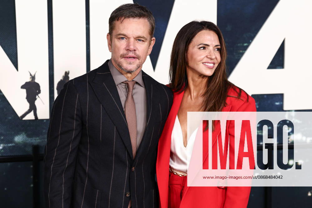 World Premiere Of Netflix s Animals WESTWOOD, LOS ANGELES, CALIFORNIA, USA - OCTOBER 01: Matt Damon and wife Luciana Barroso arrive at the World Premiere Of Netflix s Animals held at Westwood Village Theater on October 1, 2026 in Westwood, Los Angeles, California, United States. (Photo by Xavier Collin Image Press Agency)