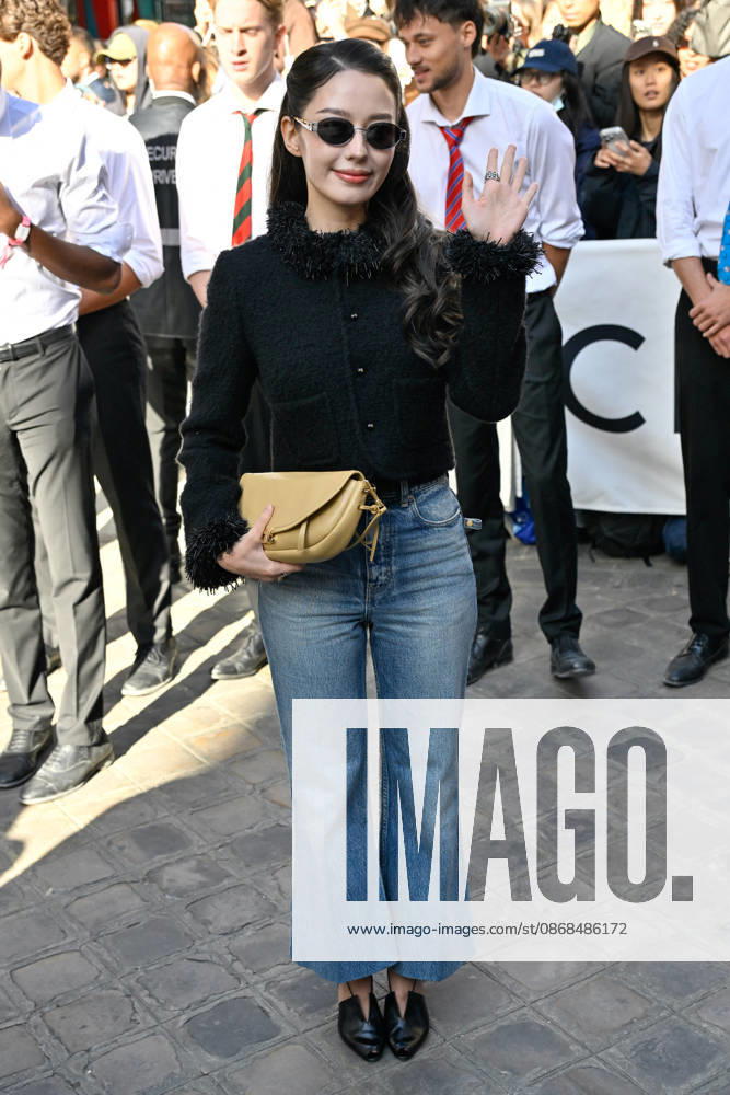 PFW Celine Outside Arrivals Gina Alice arriving at the Celine show during Paris Fashion Week, in Paris, France on 3 October 2026. Photo by Julien Reynaud APS-Medias ABACAPRESS.COM Paris France