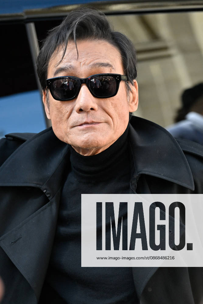 PFW Celine Outside Arrivals Tony Leung Ka-fai arriving at the Celine show during Paris Fashion Week, in Paris, France on 3 October 2026. Photo by Julien Reynaud APS-Medias ABACAPRESS.COM Paris France