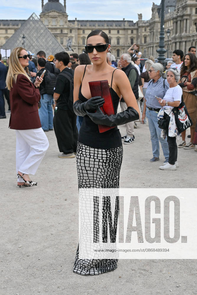 PFW Elie Saab Outside Arrivals Ginevra Mavilla arriving at the Elie Saab show during Paris Fashion Week, in Paris, France on 3 October 2026. Photo by Julien Reynaud APS-Medias ABACAPRESS.COM Paris France