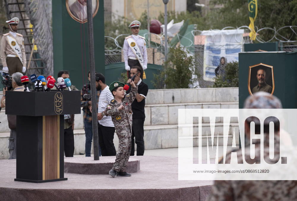 Opening Ceremony Of Second City-Square Military Training Camp An Iranian schoolboy wearing an Iranian Army military uniform performs during the opening ceremony of the second city-square military training camp for self-sacrificing forces in downtown Tehran, Iran, on October 3, 2026. The camp was established by the Basij paramilitary force, with personnel from the Islamic Republic of Iran Army responsible for training the volunteers. Tehran Tehran Iran