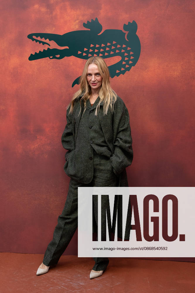 PFW Lacoste - Photocall LZ Uma Thurman attends the Lacoste Womenswear Spring Summer 2027 show as part of Paris Fashion Week on October 4, 2026 at Roland Garros in Paris, France. Photo by Laurent Zabulon ABACAPRESS.COM