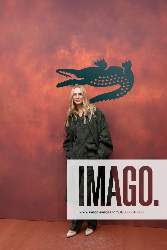 PFW Lacoste - Photocall LZ Uma Thurman attends the Lacoste Womenswear Spring Summer 2027 show as part of Paris Fashion Week on October 4, 2026 at Roland Garros in Paris, France. Photo by Laurent Zabulon ABACAPRESS.COM