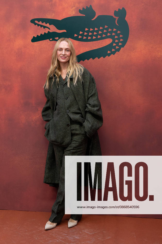 PFW Lacoste - Photocall LZ Uma Thurman attends the Lacoste Womenswear Spring Summer 2027 show as part of Paris Fashion Week on October 4, 2026 at Roland Garros in Paris, France. Photo by Laurent Zabulon ABACAPRESS.COM