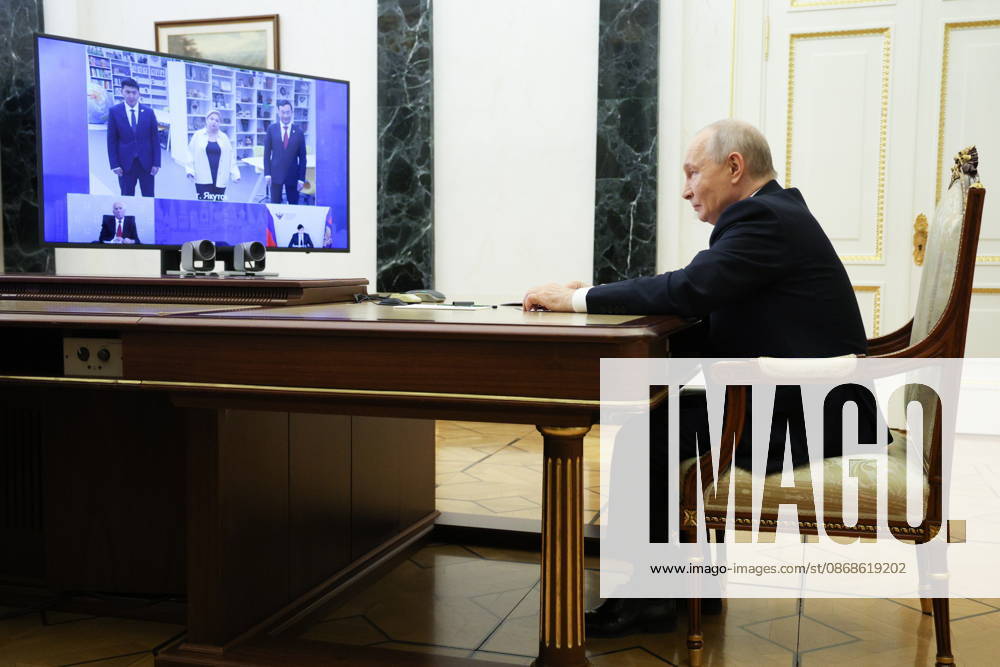 RUSSIA, MOSCOW - OCTOBER 5, 2026: Russian President Vladimir Putin attends via a video link the opening of the Point of Future Education Complex in Yakutsk Moscow Russia - ZUMAt113 20261005_zaa_t113_150