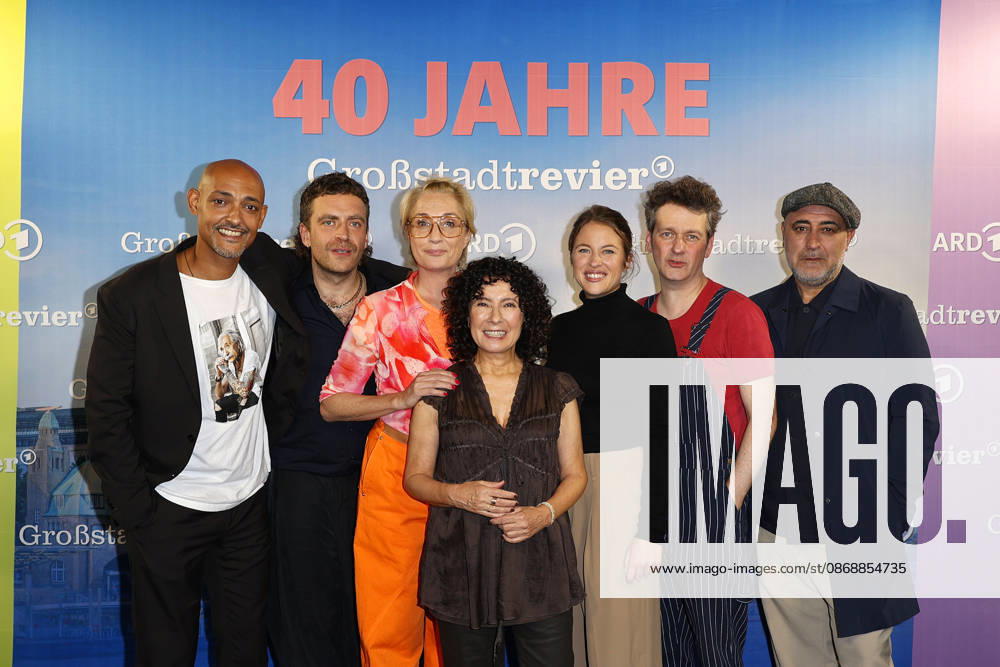 Patrick Abozen, Enrique Fiss, Saskia Fischer, Maria Ketikidou, Sinha Melina Gierke, Sven Fricke and Oezguer Karadeniz attend the photo call for the 40th anniversary of the series *Großstadtrevier* on October 7, 2026 at the Astor Film Lounge in Hamburg, Germany 40th anniversary *Großstadtrevier* photo call in Hamburg, Germany