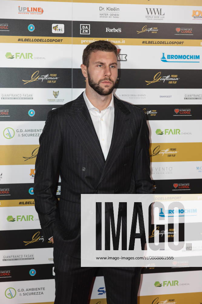 IPA89410558 - Strahinja Pavlovic on the red carpet at the Gentleman Fair Play Awards, October 7, 2026 _ Scuola Teulie, Milan, during the 2026 Gentleman Fair Play Awards, News in Milan, Italy