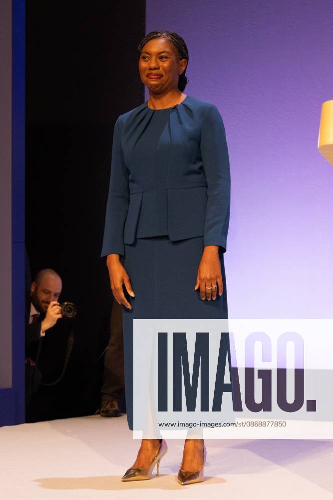 Conservative Party Conference, Day 4, The ICC Birmingham, UK - 07 Oct 2026 Leader of the Conservative Party Kemi Badenoch arrives on stage to give her keynote speech at the International Convention Centre on the final day (day four) of the Conservative Party Conference at the International Convention Centre in Birmingham. The Conservative Party leader, Kemi Badenoch s gives her keynote speech at the International Convention Centre on the final day (day four) of the Conservative Party Conference at the International Convention Centre in Birmingham. The Conservative Party opened its annual conference under the slogan Stronger economy, stronger country Birmingham United Kingdom